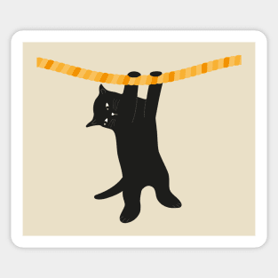 cat and rope Sticker